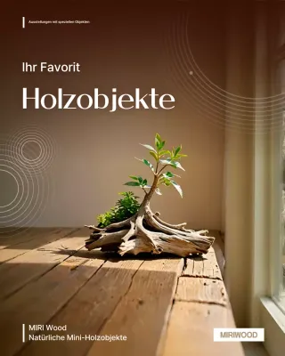 Ausstellung zur natürlichen Innenraumplanung in Braun