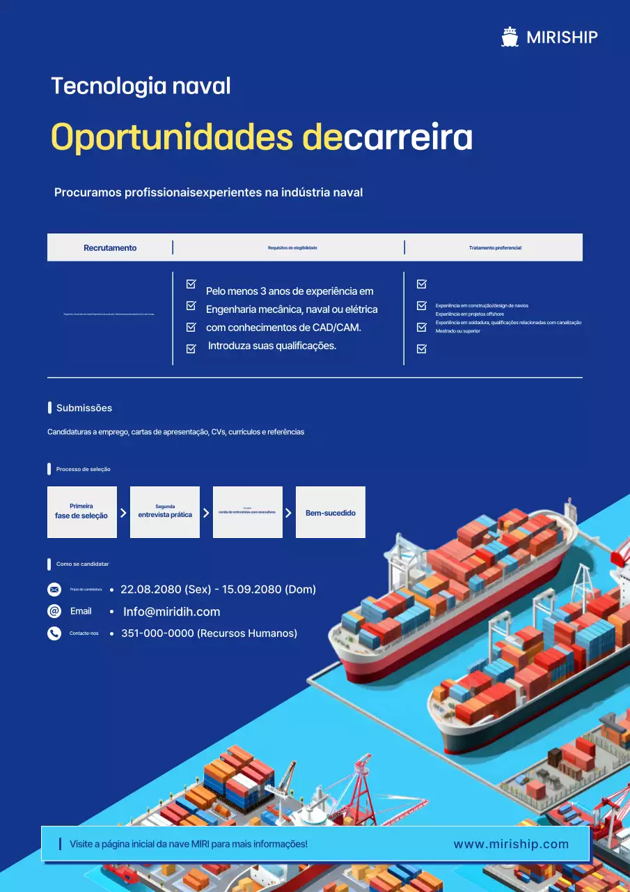 Recrutamento Moderno Azul