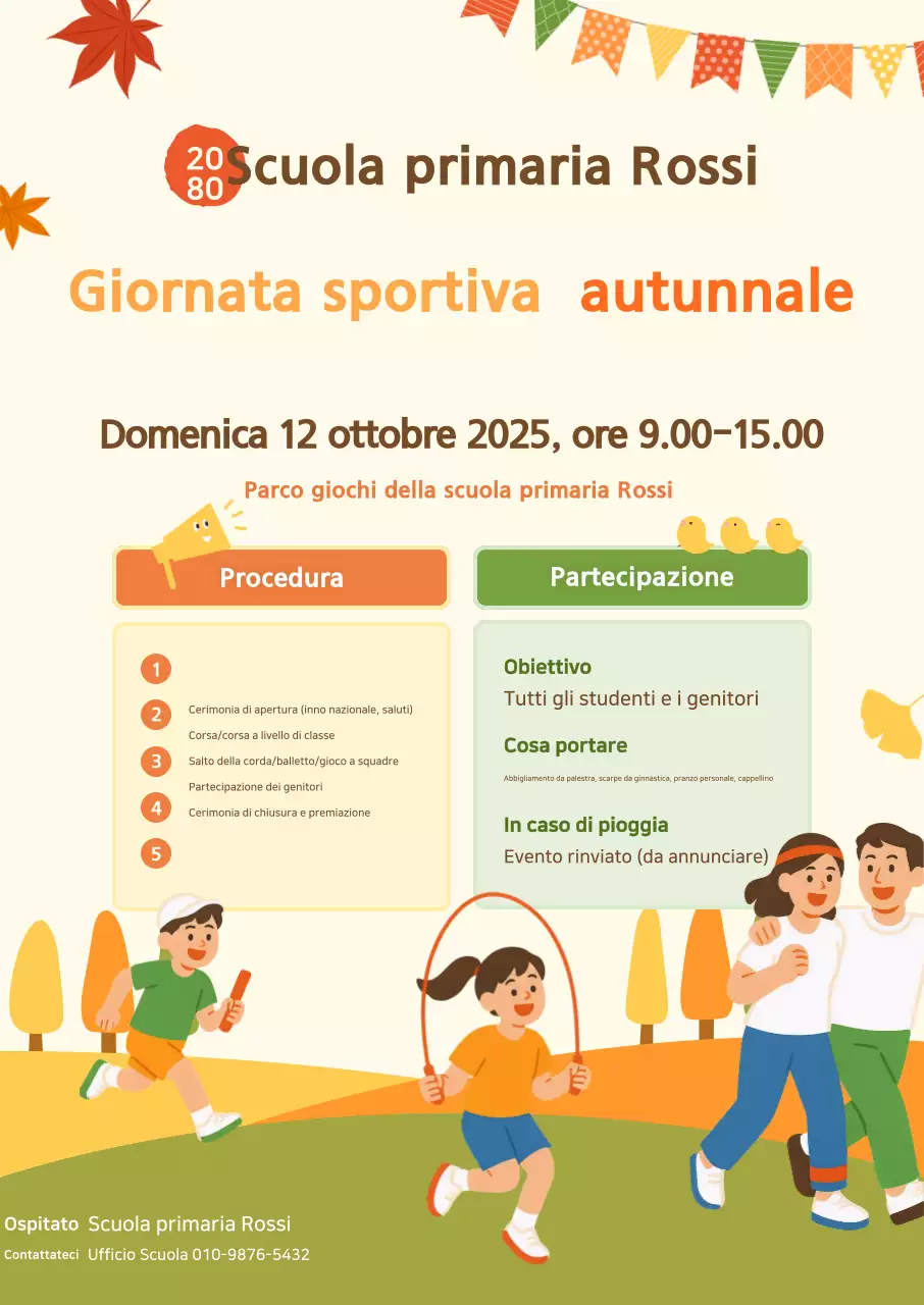 Guida alla giornata sportiva per bambini arancioni