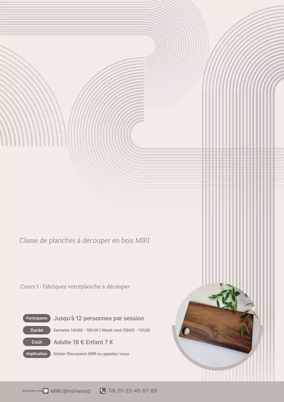 Matériel pédagogique d'artisanat minimaliste beige