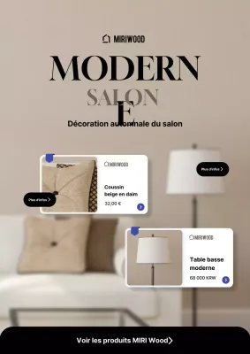 Promotion de produits d'intérieur modernes beiges