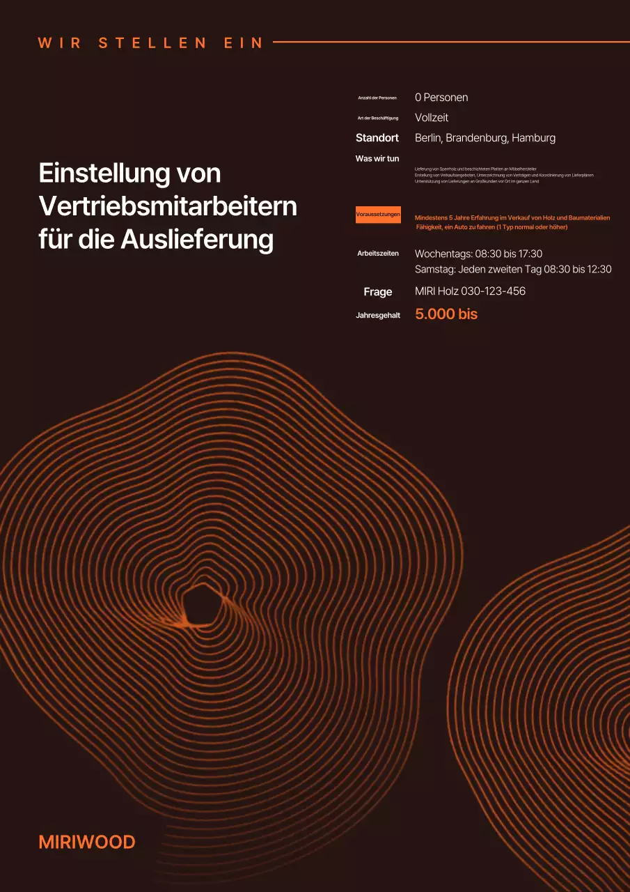 Stellenangebot von Orange Modern