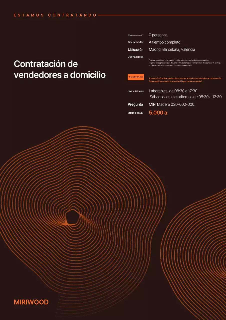 Puesto vacante en Orange Modern