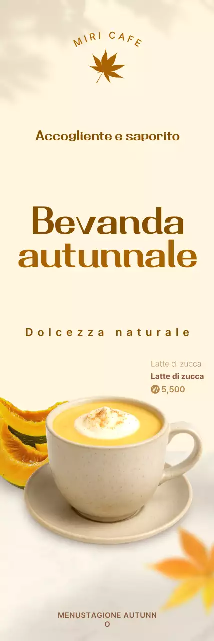 Promozione del menu del Beige Modern Cafe