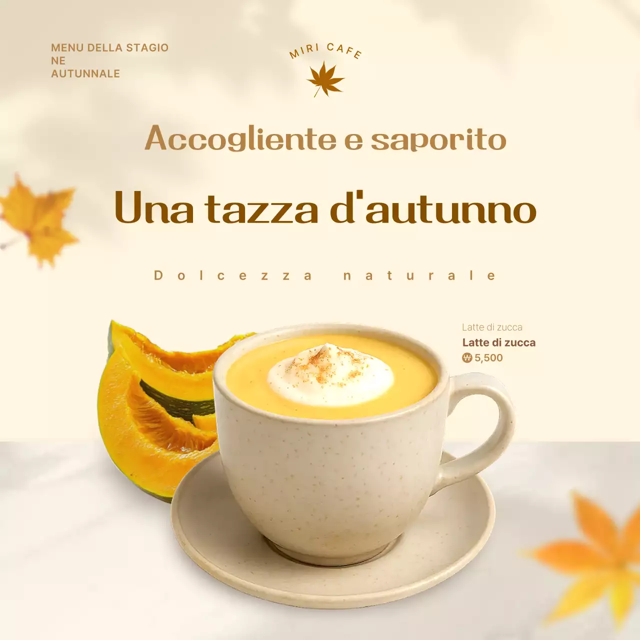 Promozione del menu del Beige Modern Cafe