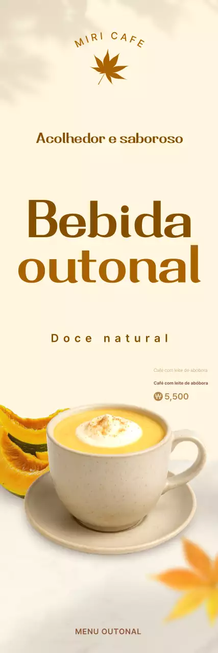 Promoção do cardápio do Bege Modern Cafe