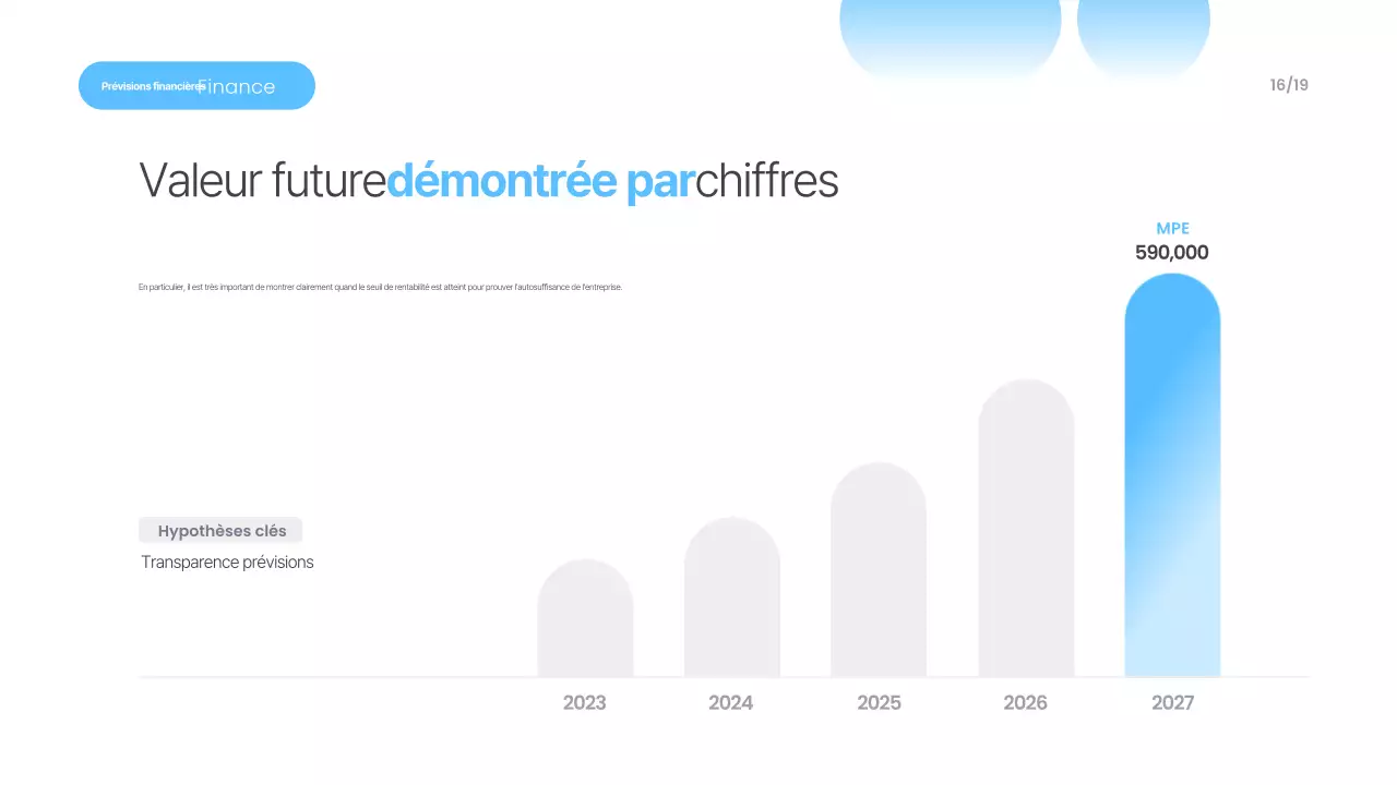 Matériel de présentation moderne bleu ciel