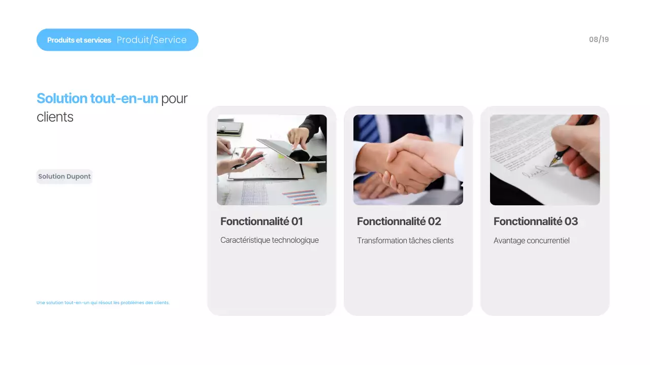 Matériel de présentation moderne bleu ciel