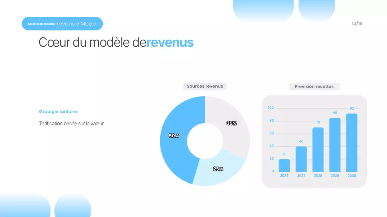 Matériel de présentation moderne bleu ciel