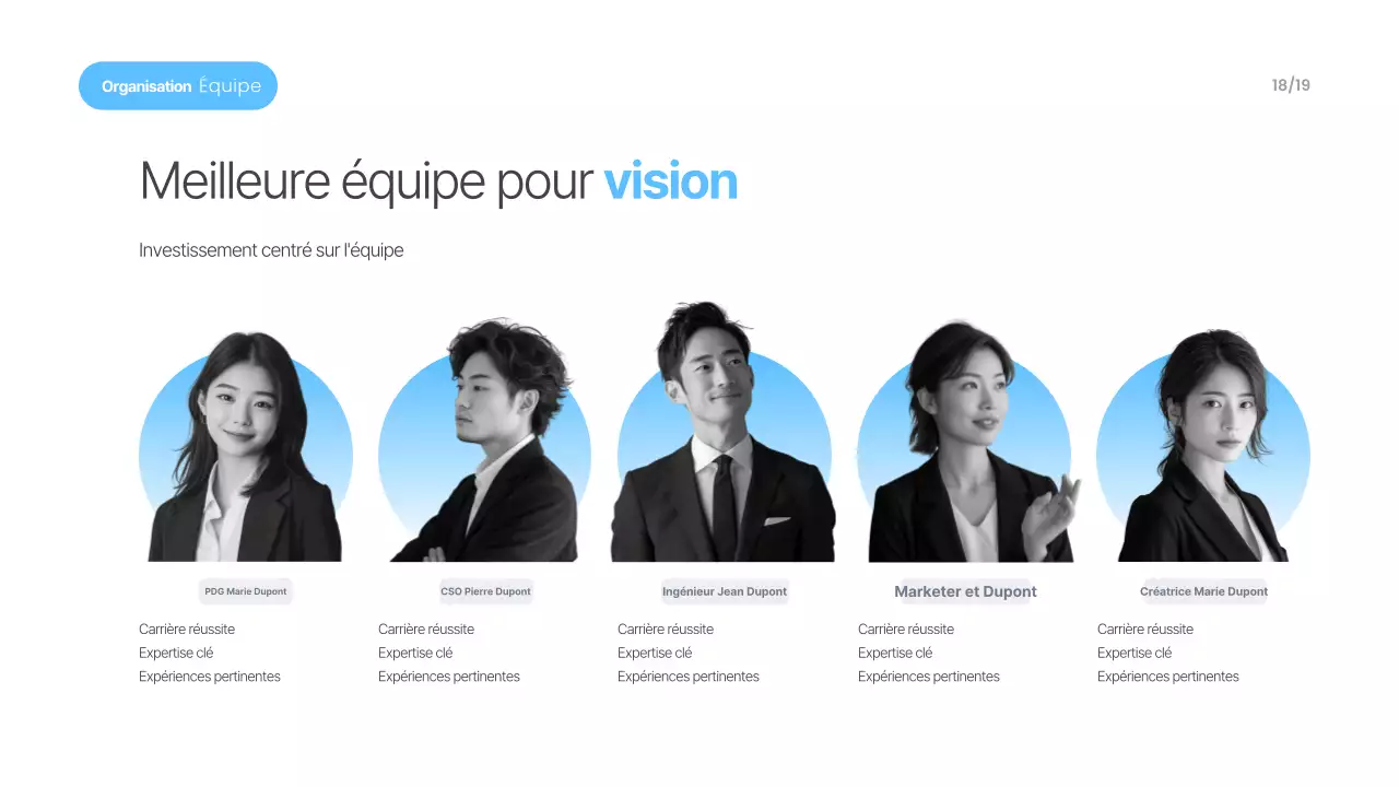 Matériel de présentation moderne bleu ciel