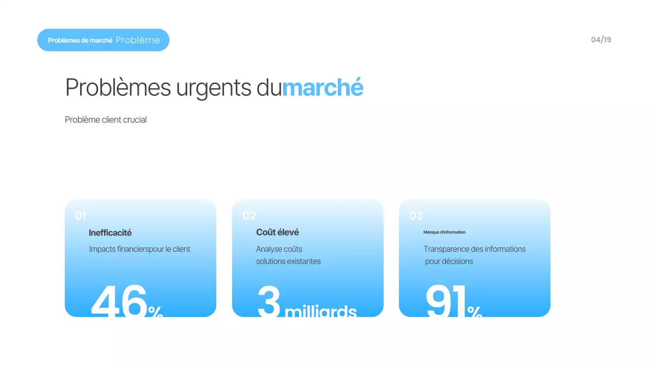 Matériel de présentation moderne bleu ciel