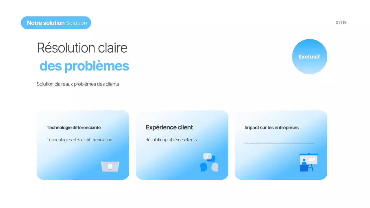 Matériel de présentation moderne bleu ciel