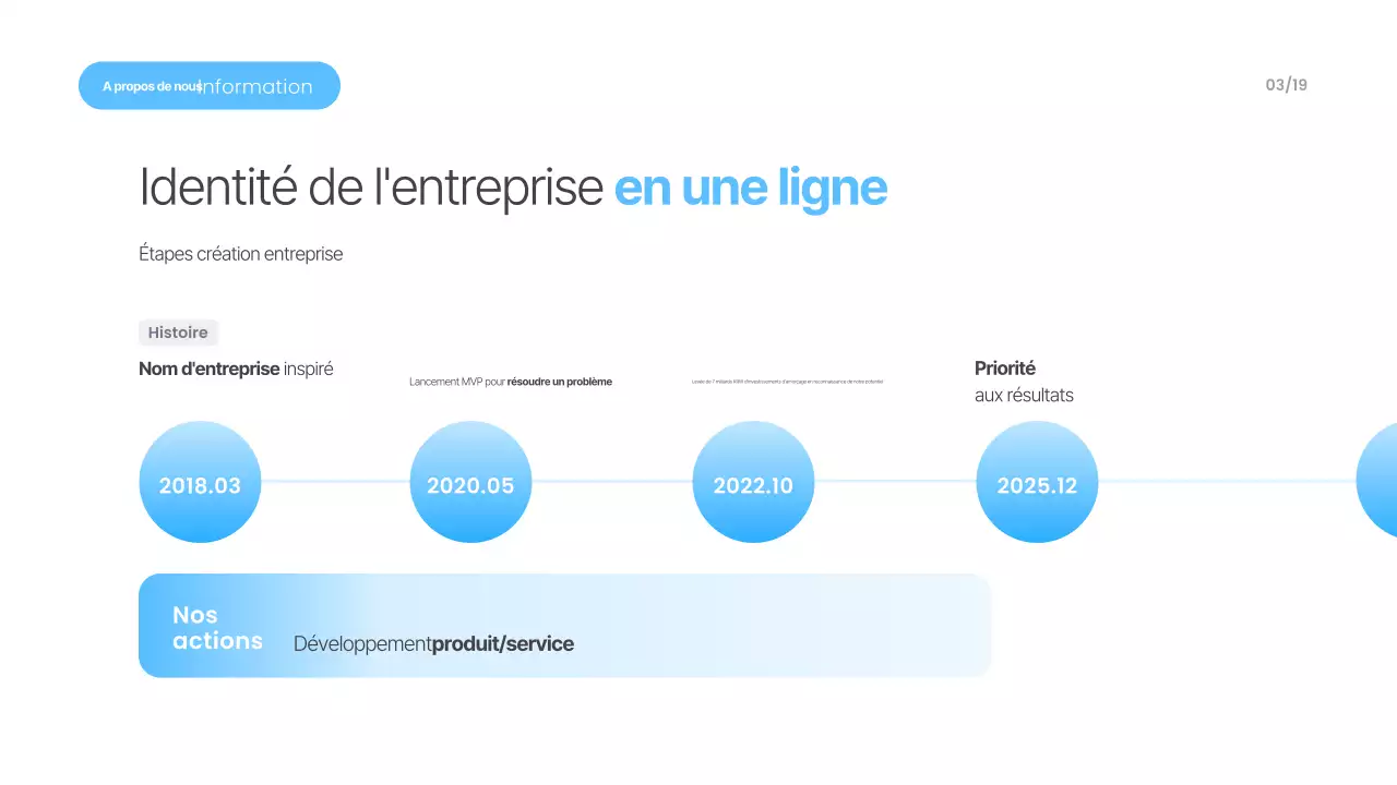 Matériel de présentation moderne bleu ciel