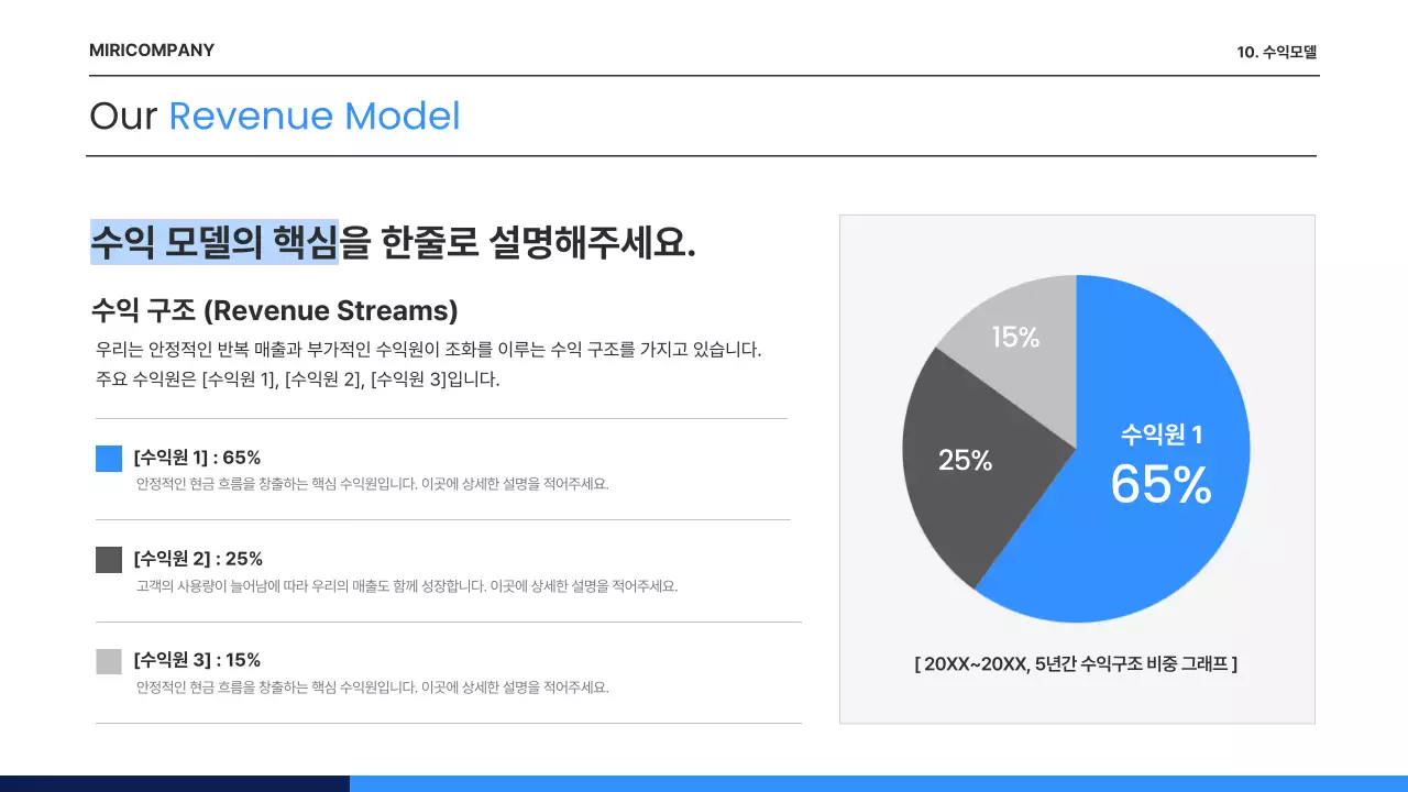파랑 모던 비즈니스 기획서