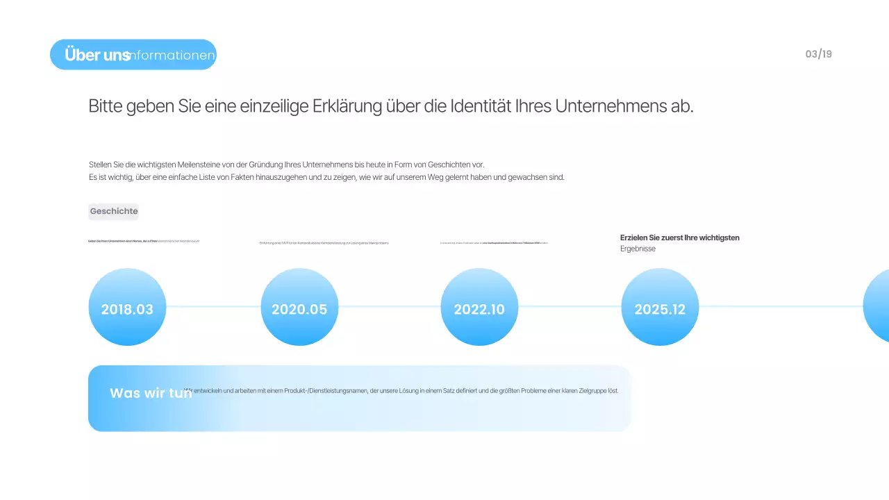 Himmelblaue moderne Präsentationsmaterialien
