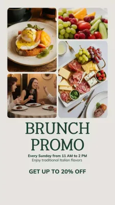 Beige Elegant Brunch Promotion Instagram Post