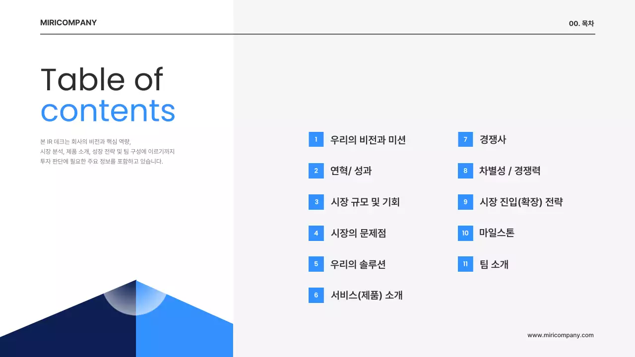 파랑 모던 비즈니스 기획서