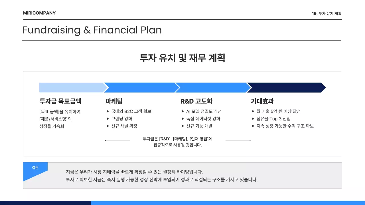 파랑 모던 비즈니스 기획서