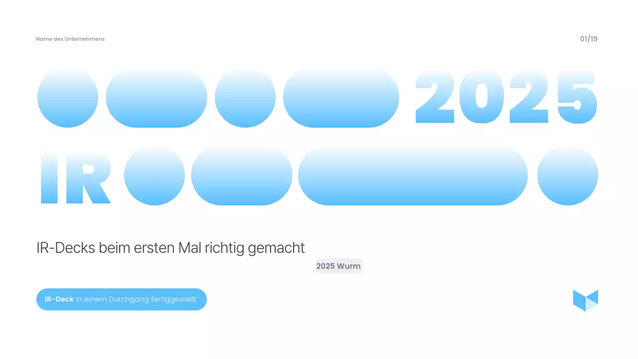 Himmelblaue moderne Präsentationsmaterialien