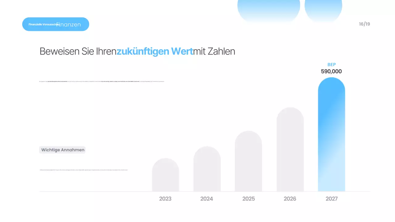 Himmelblaue moderne Präsentationsmaterialien