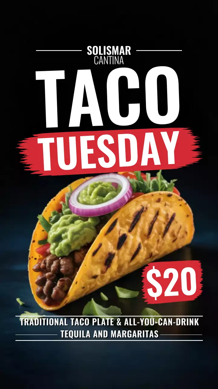 Black Bold Taco Promotion Instagram Story