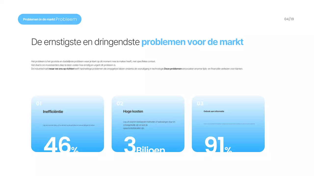 Hemelsblauwe moderne presentatiematerialen
