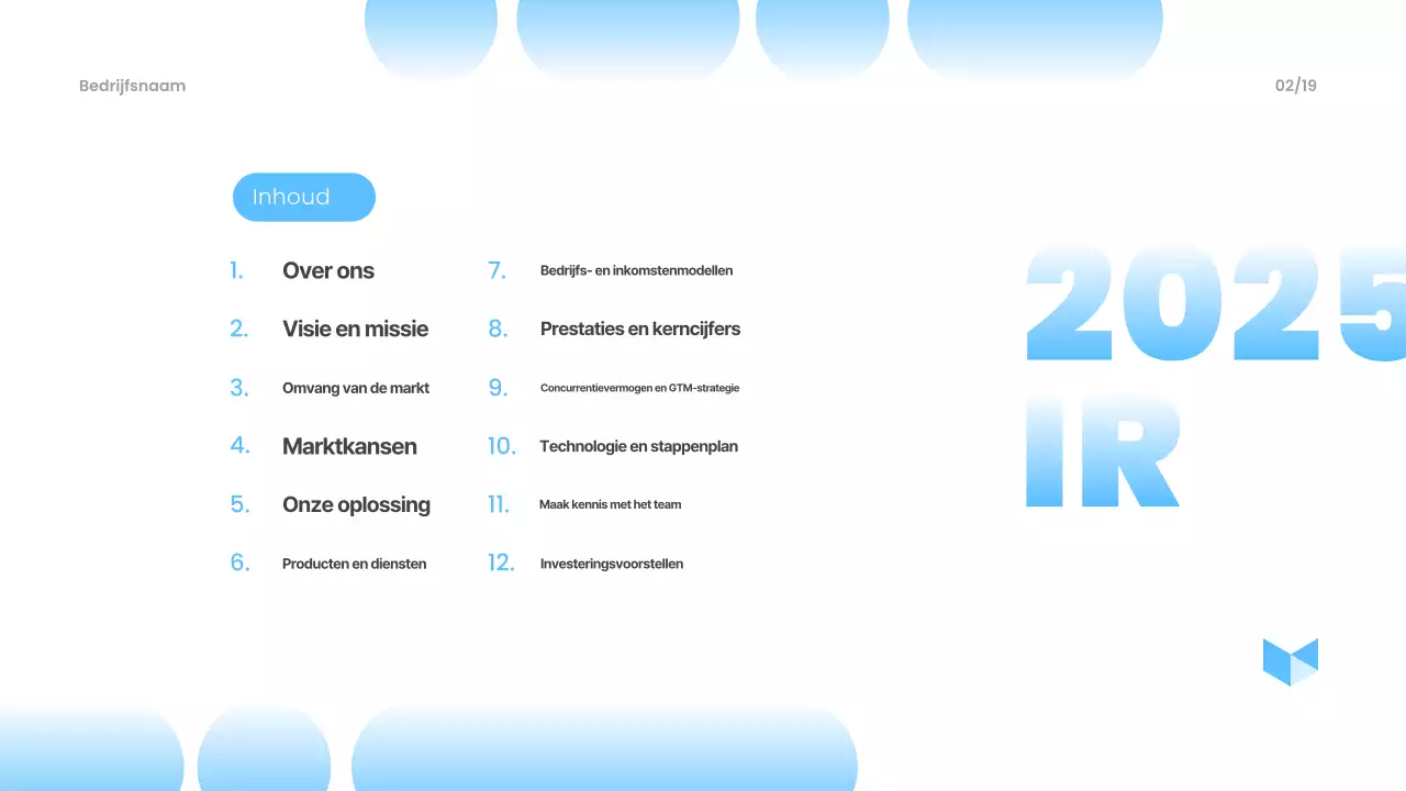Hemelsblauwe moderne presentatiematerialen
