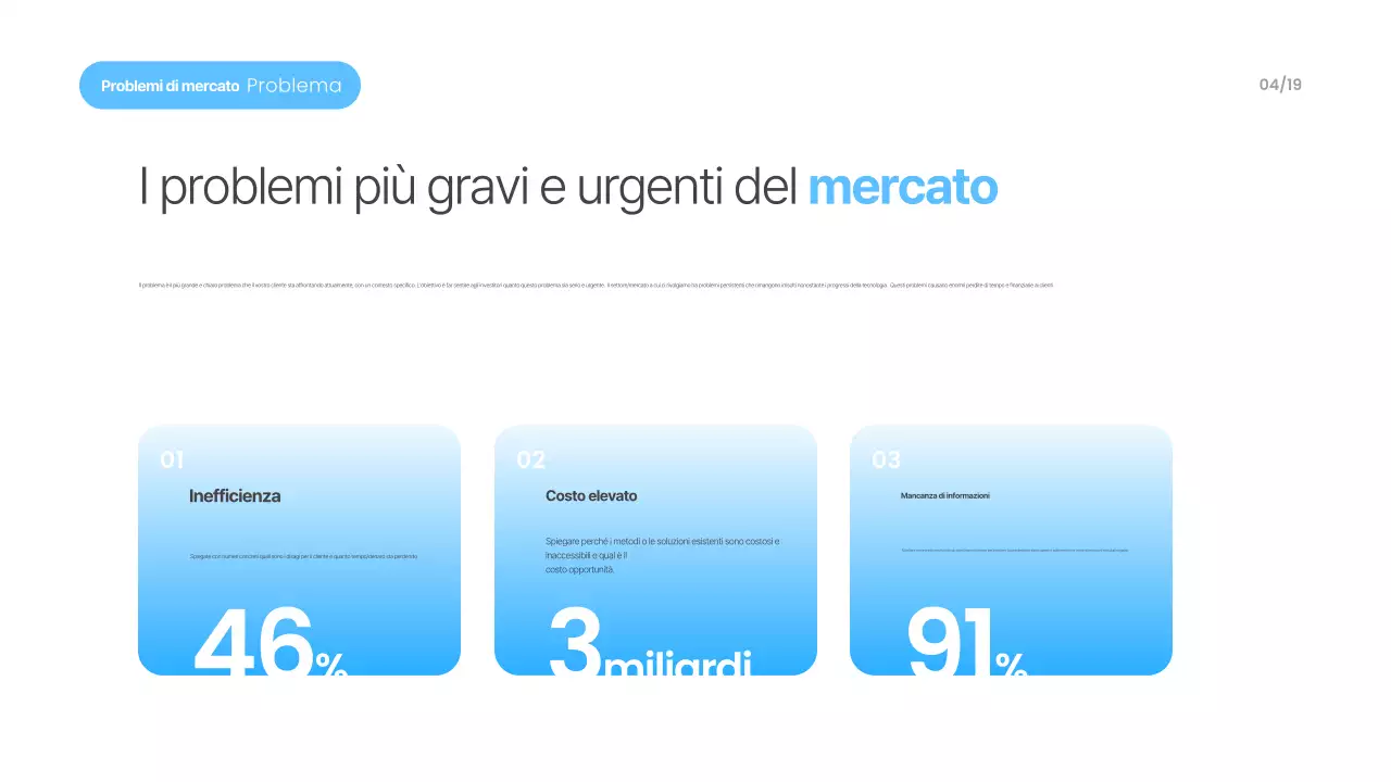 Materiali di presentazione moderni blu cielo