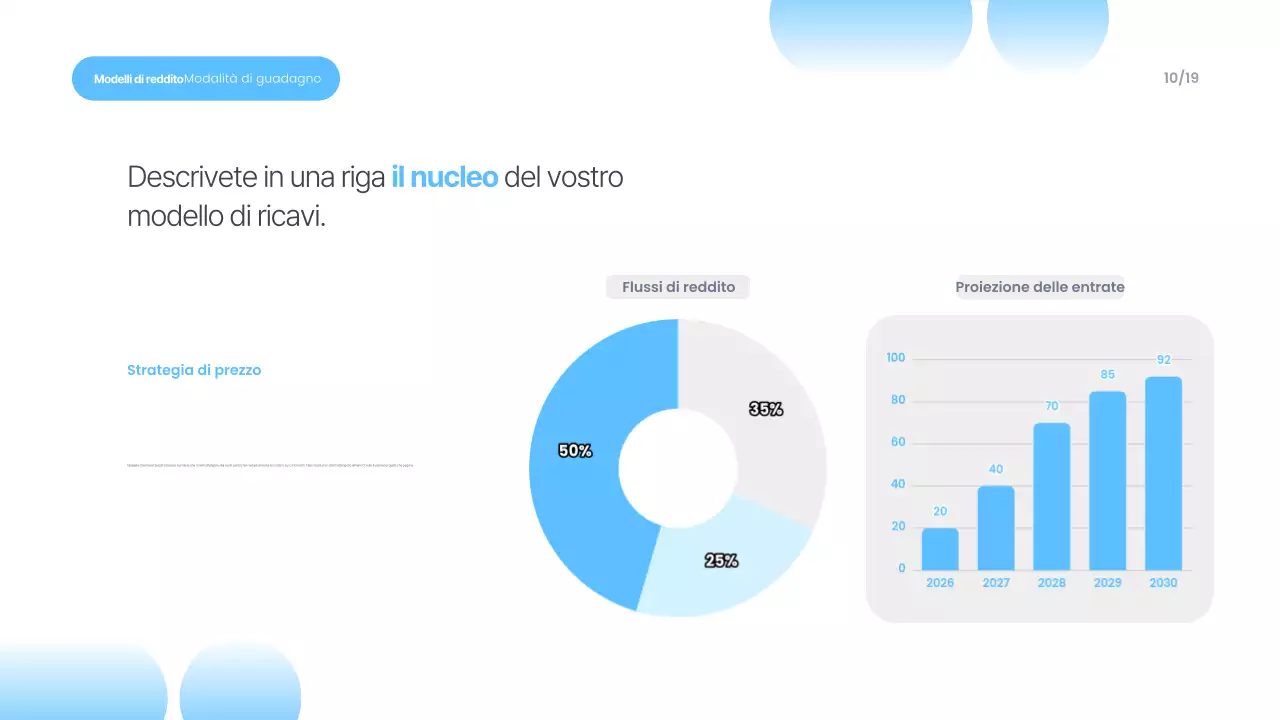 Materiali di presentazione moderni blu cielo