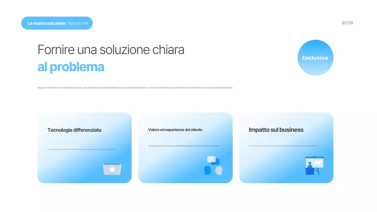 Materiali di presentazione moderni blu cielo