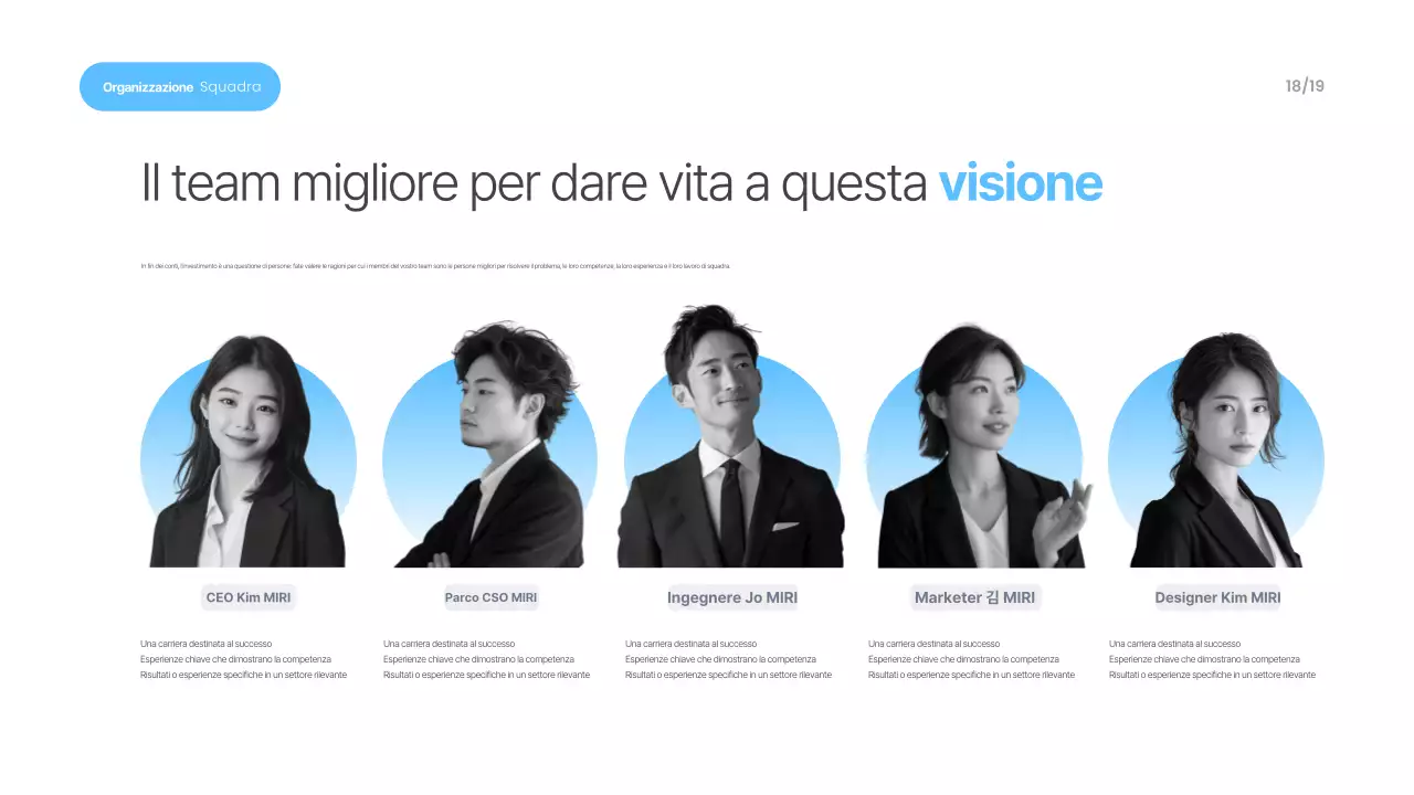 Materiali di presentazione moderni blu cielo