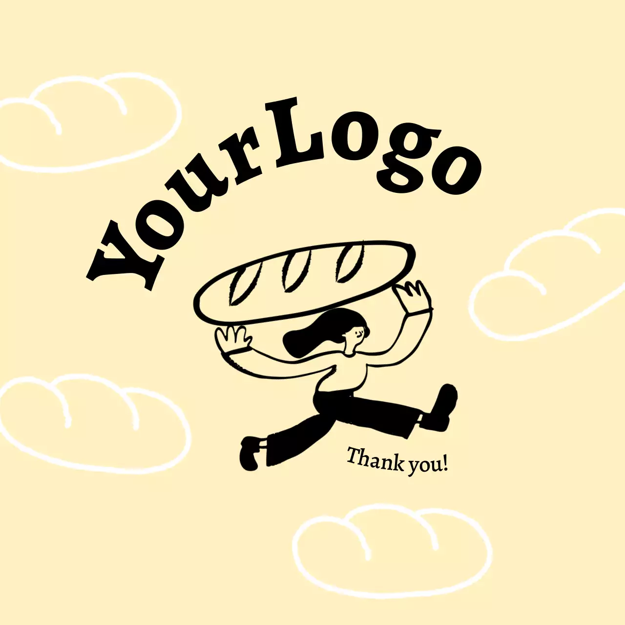 ベージュ 手書き ロゴ デザイン イラスト