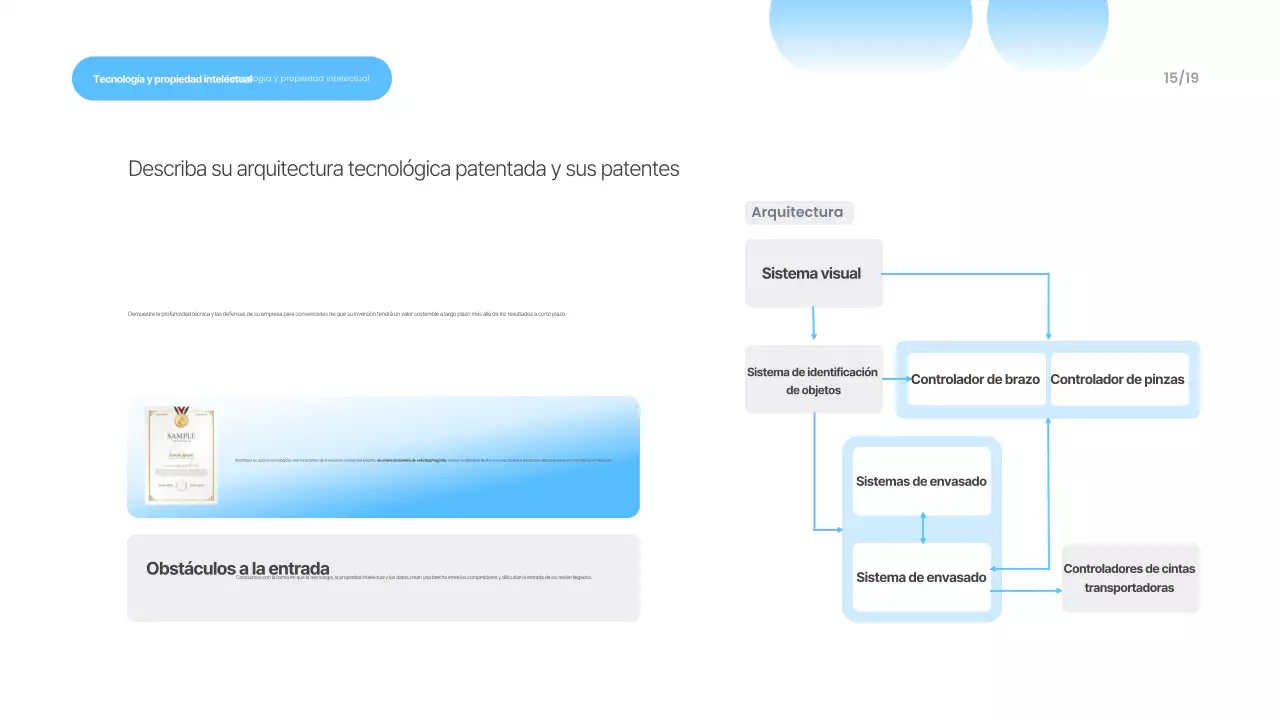Materiales de presentación modernos en azul cielo