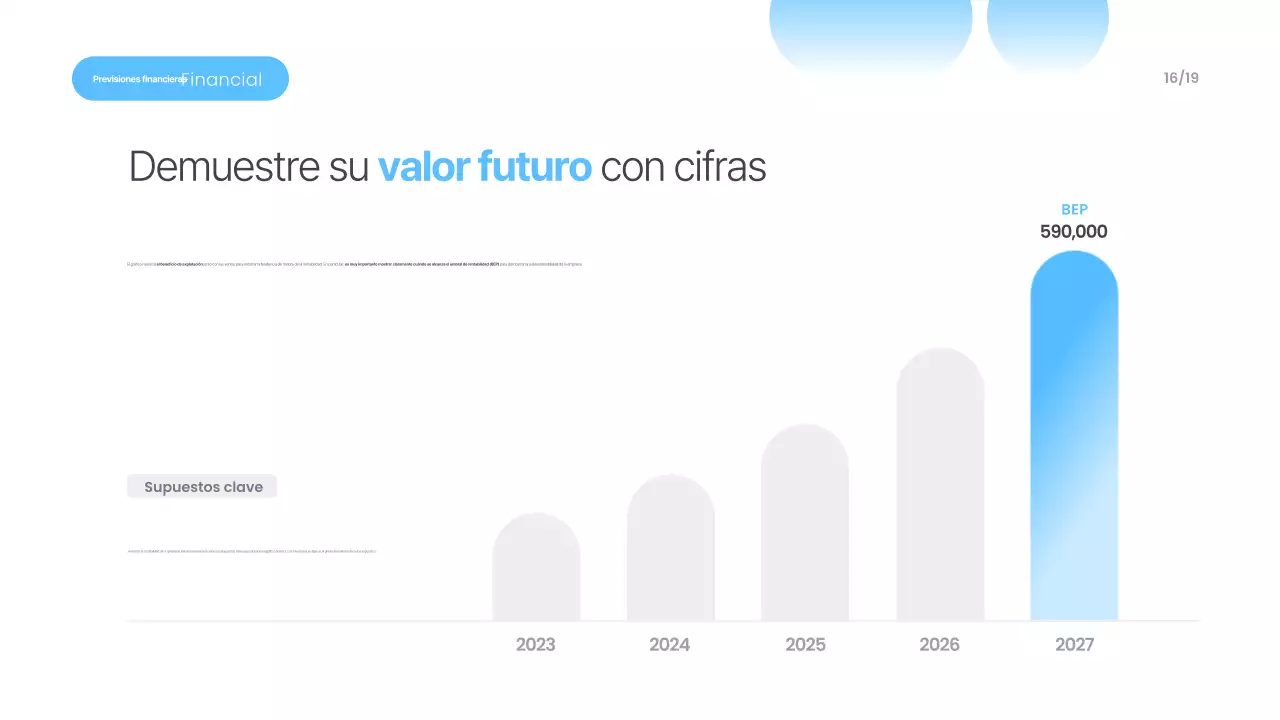 Materiales de presentación modernos en azul cielo