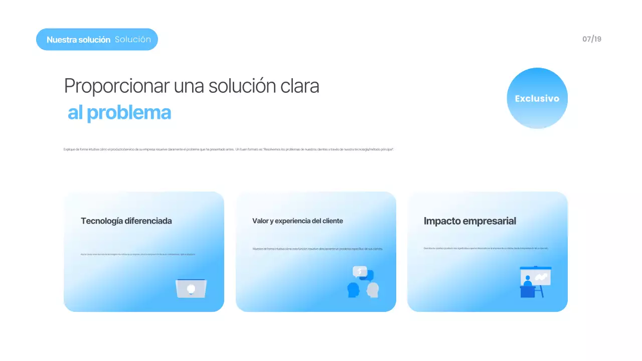 Materiales de presentación modernos en azul cielo