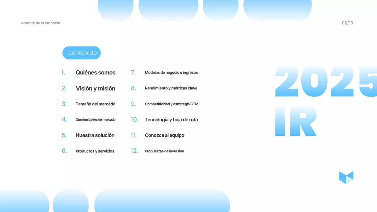 Materiales de presentación modernos en azul cielo