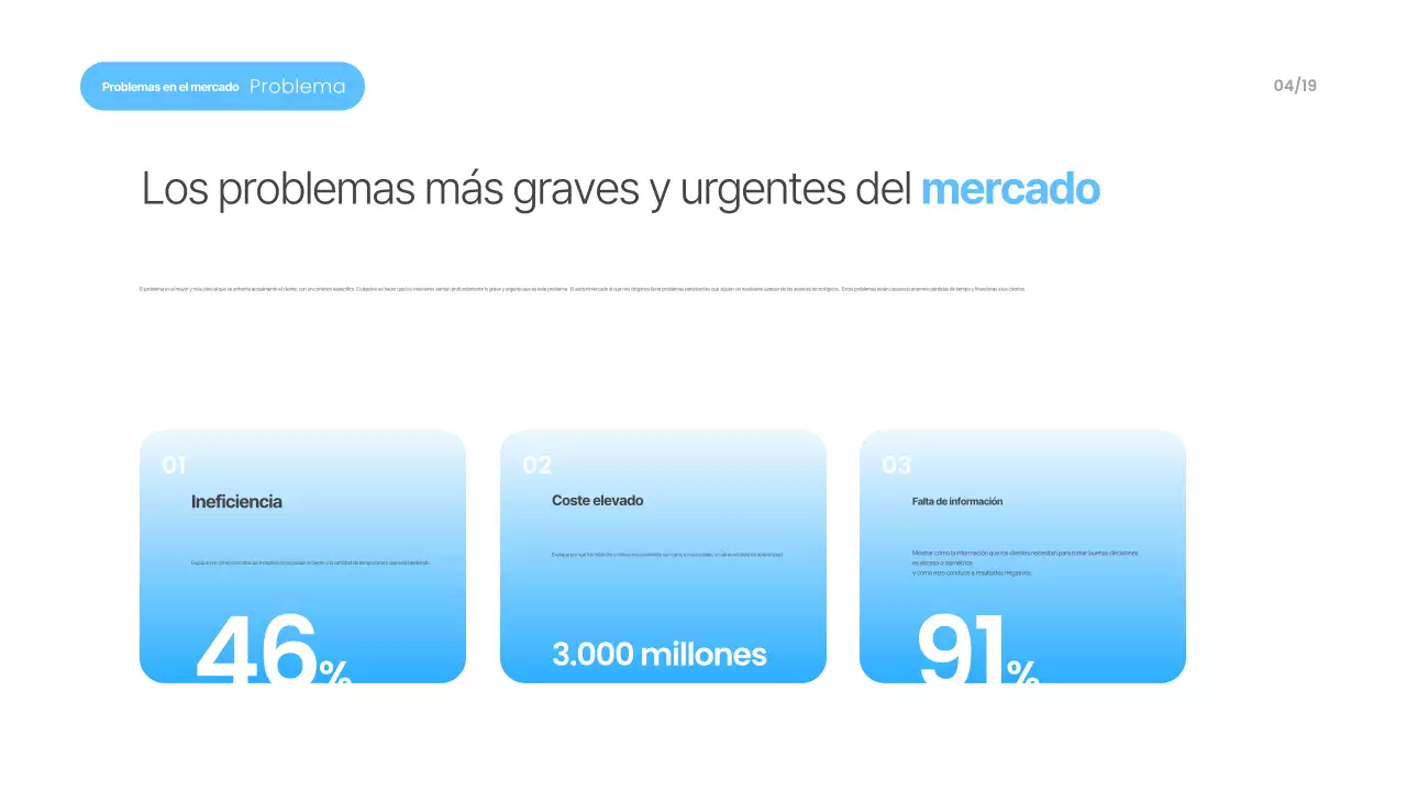 Materiales de presentación modernos en azul cielo