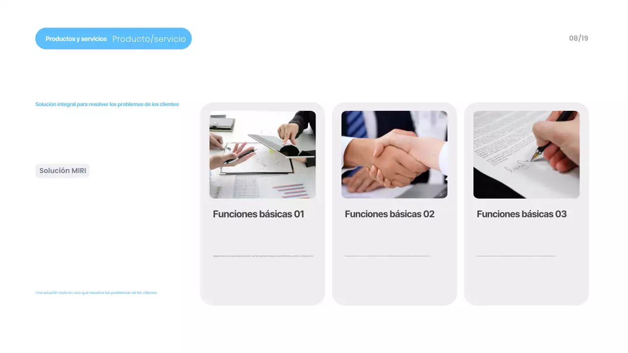 Materiales de presentación modernos en azul cielo