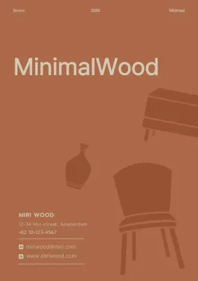 Promotie van minimalistische bruine houten producten