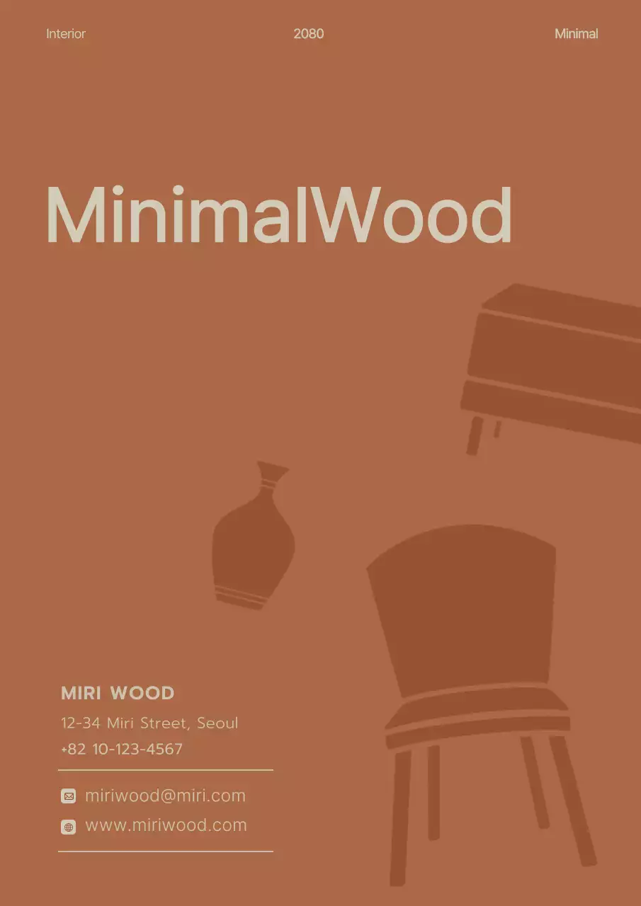 Quảng bá sản phẩm gỗ tối giản màu nâu