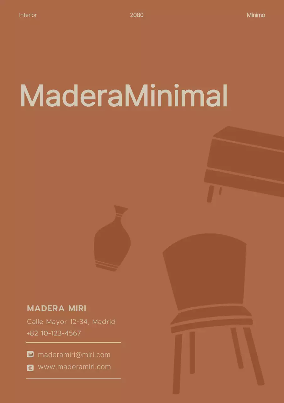 Promoción de productos minimalistas de madera marrón.