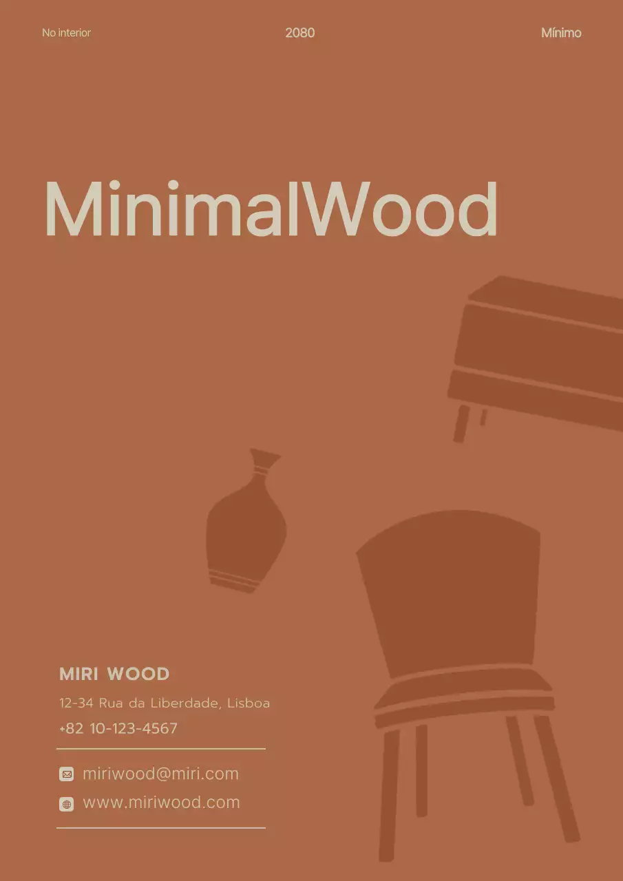 Promoção de produtos minimalistas de madeira marrom