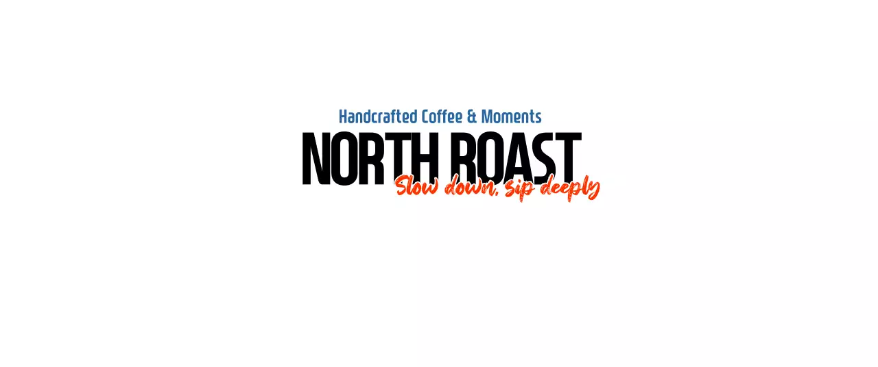 青 モダン コーヒー ロゴ パターン