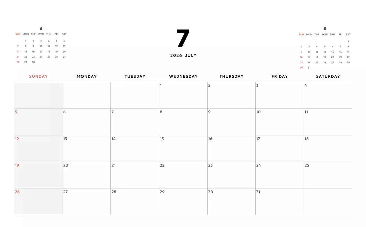 노랑 심플 달력 홍보