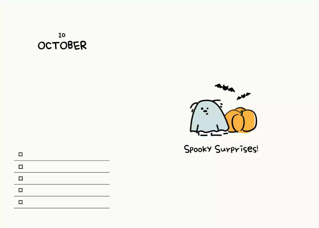 검정 아기자기한 2026 달력