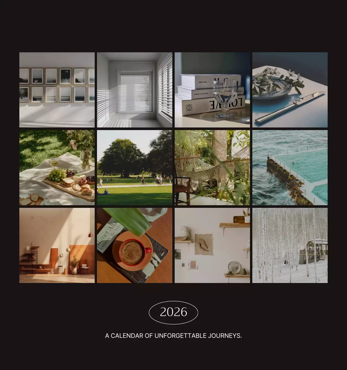 초록 모던 자연 달력