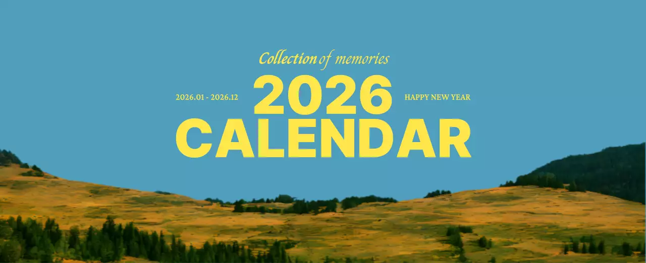 하늘색 미니멀 달력 기획