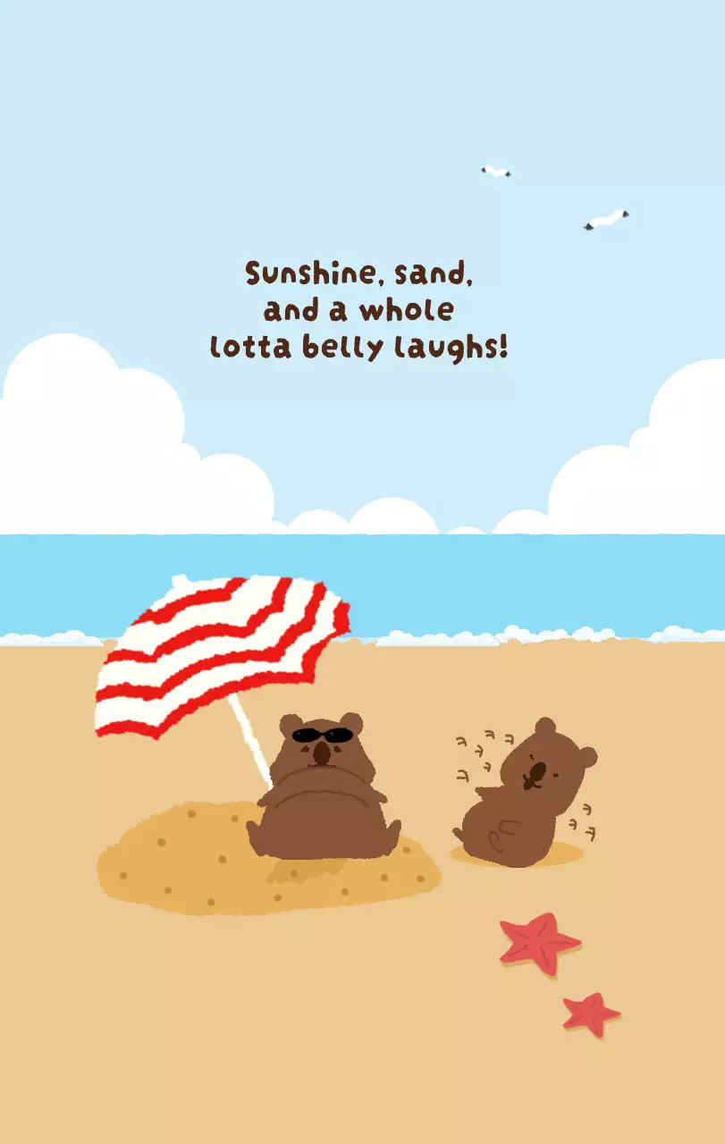 갈색 아기자기한 달력 캘린더