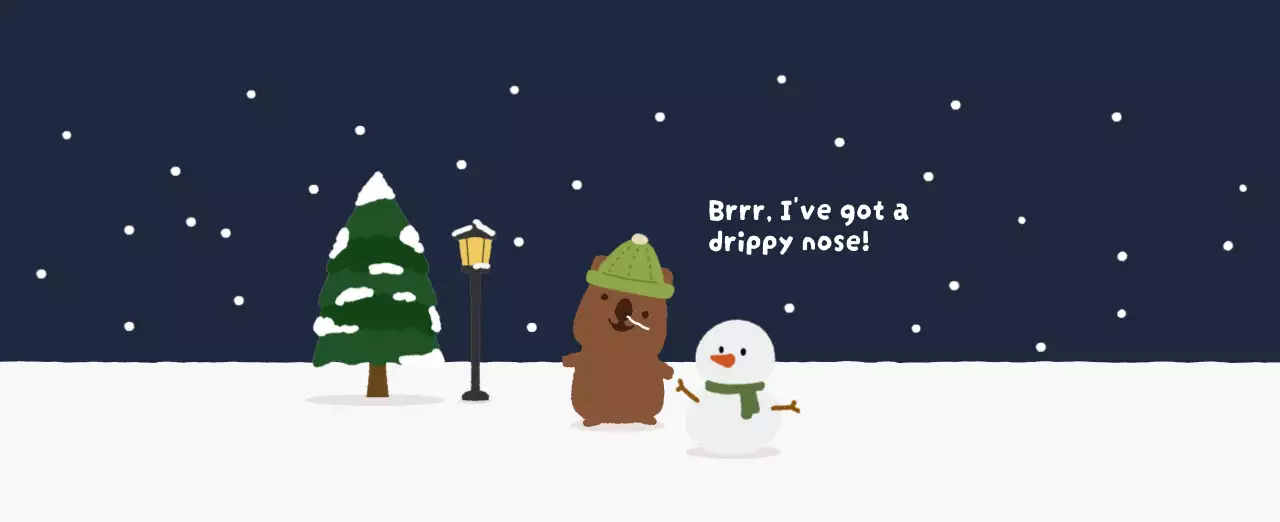 갈색 아기자기한 달력 캘린더