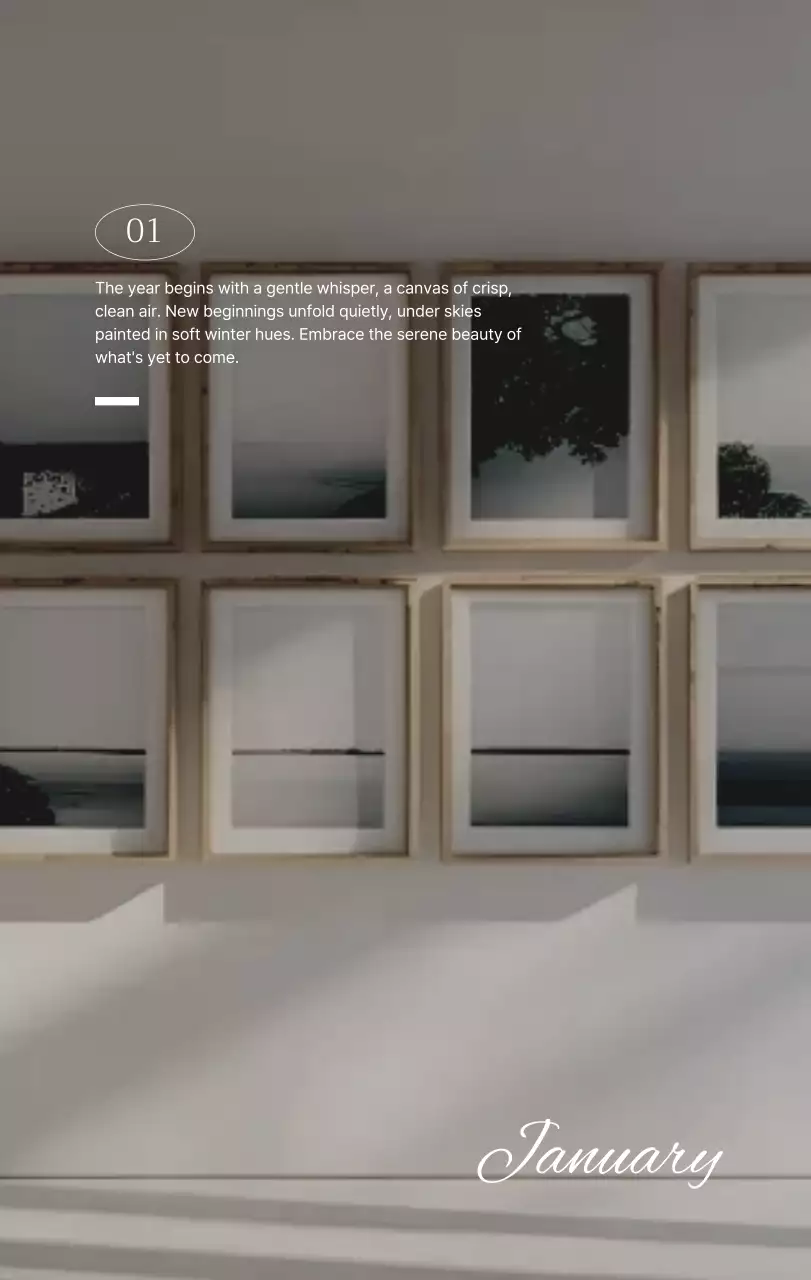 초록 심플 달력 캘린더